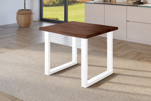#holznussbaum-optik #80x80 #u-gestellweiß