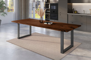 #nussbaumfarben #260x100 #u-gestellschwarz