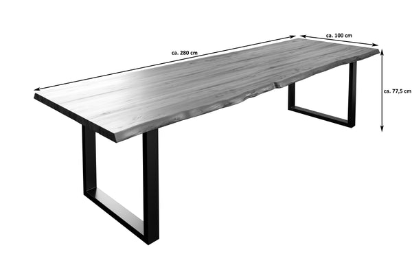 #nussbaumfarben #280x100 #u-gestellsilber