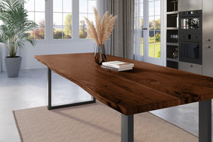 #nussbaumfarben #260x100 #u-gestellschwarz