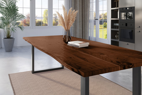 #nussbaumfarben #260x100 #u-gestellschwarz