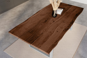 #nussbaumfarben #180x90 #u-gestellsilber