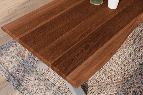 #akazienussbaumfarben #260x100 #x-gestellsilber
