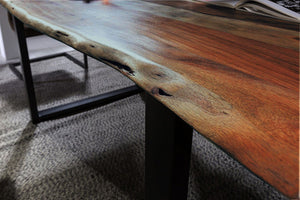 #nussbaumfarben #220x100 #u-gestellschwarz