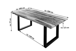 #sheeshamnaturfarbenlackiert #200x100 #u-gestellschwarz