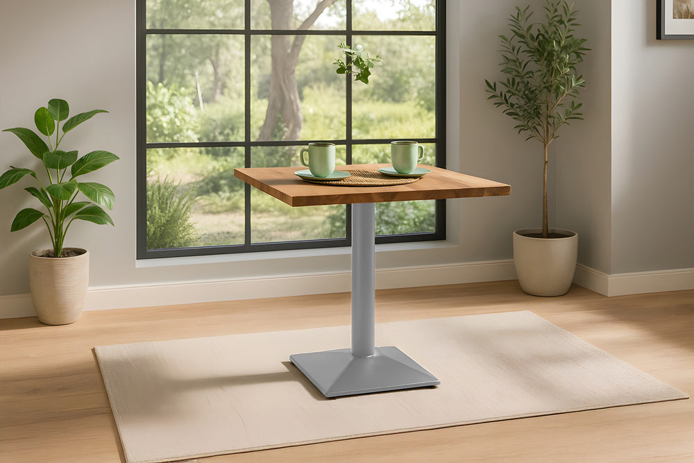 #naturfarben #75x75 #säulen-gestelleckigsilber