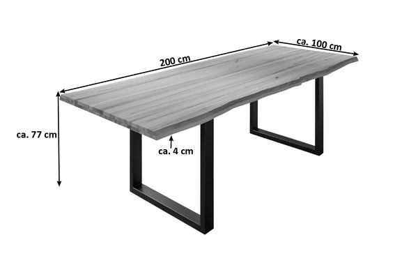 #naturfarben #200x100 #u-gestellschwarz