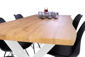 #wildeichenfarben #240x100 #x-gestellweiß