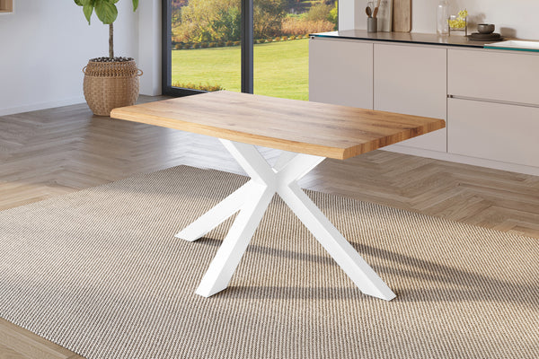 #holzwildeiche-optik #140x80 #spider-gestellweiß
