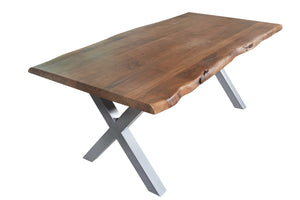 #nussbaumfarben #260x120 #x-gestellsilber