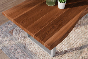 #akazienussbaumfarben #280x100 #u-gestellsilber