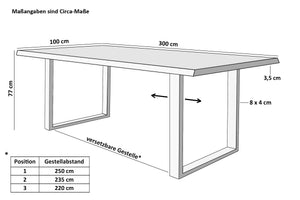 #naturfarben #320x100 #u-gestellschwarz