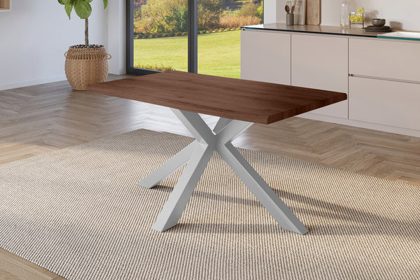 #holznussbaum-optik #160x85 #spider-gestellsilber