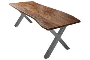 #nussbaumfarben #260x100 #x-gestellsilber
