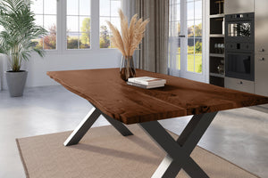 #nussbaumfarben #180x90 #x-gestellschwarz