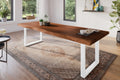 #akazienussbaumfarben #240x100 #u-gestellweiß