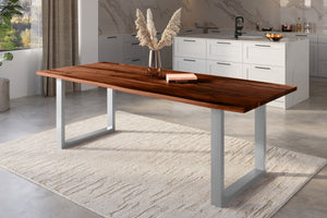 #nussbaumfarben #300x100 #u-gestellsilber
