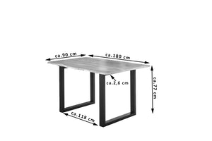 #naturfarben #180x90 #u-gestellschwarz