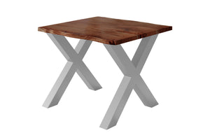 #nussbaumfarben #80x80 #x-gestellsilber