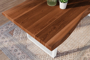 #akazienussbaumfarben #280x100 #u-gestellweiß