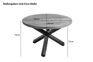 #nussbaumfarben #140cm #stern-gestellsilber
