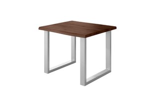 #holznussbaum-optik #80x80 #u-gestellsilber