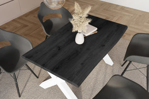 #holzgrau-optik #220x100 #u-gestellschwarz