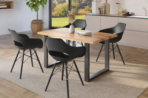 #holzwildeiche-optik #120x80 #u-gestellschwarz
