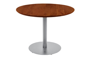 #akazienussbaumfarben #100x100 #säulen-gestellrundsilber