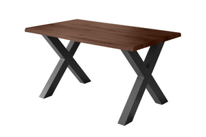 #holznussbaum-optik #160x85 #x-gestellschwarz