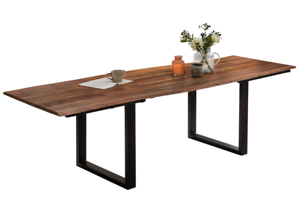 #nussbaumfarben #120(200)x90 #u-gestellschwarz