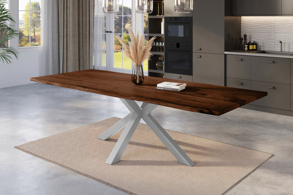 #nussbaumfarben #240x100 #spider-gestellsilber