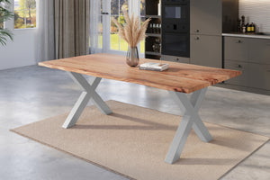 #naturfarben #220x100 #x-gestellsilber