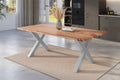 #naturfarben #220x100 #x-gestellsilber