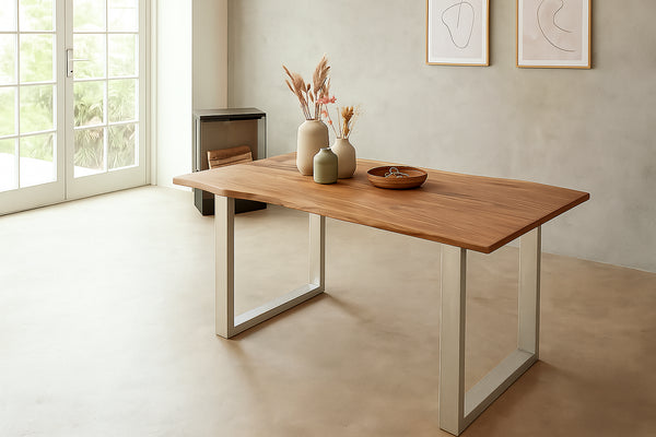 #naturfarben #240x100 #u-gestellsilber