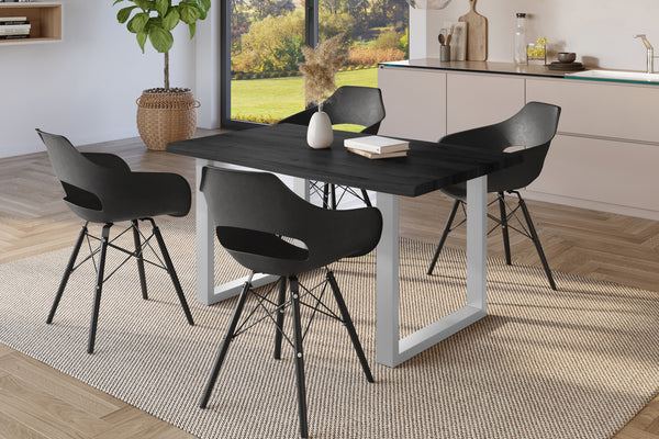 #holzgrau-optik #140x80 #u-gestellsilber