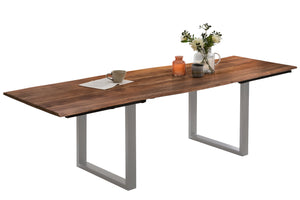 #nussbaumfarben #120(200)x90 #u-gestellsilber