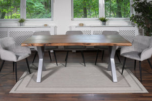 #nussbaumfarben #280x100 #x-gestellsilber