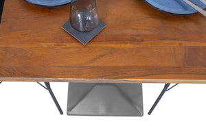 #nussbaumfarben #75x75 #säulen-gestelleckigsilber