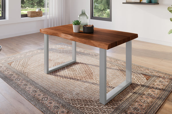 #akazienussbaumfarben #120x80 #u-gestellsilber