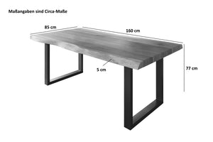 #akazienussbaumfarben #160x85 #u-gestellweiß