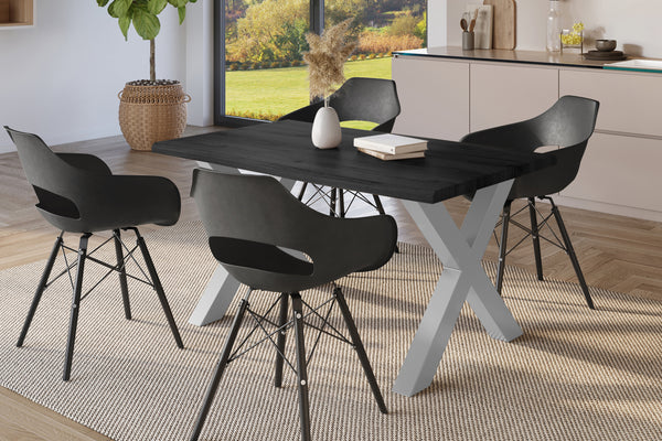 #holzgrau-optik #160x85 #x-gestellsilber
