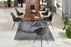 #nussbaumfarben #120x80 #x-gestelledelstahl
