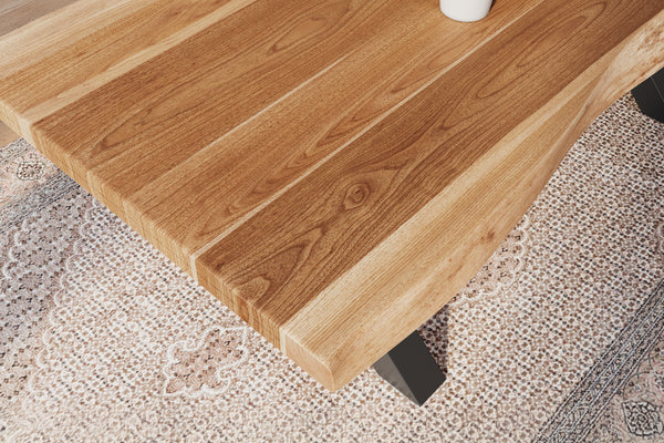 #akazienaturfarben #220x100 #x-gestellschwarz