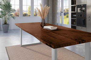 #nussbaumfarben #260x100 #u-gestellsilber