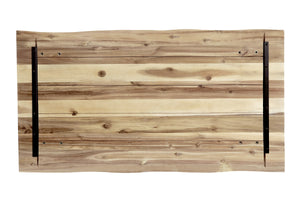 #akazienaturfarben #115x65 #u-gestellsilber