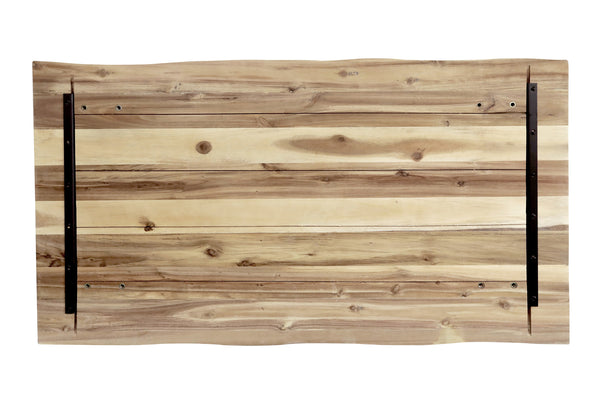 #akazienaturfarben #115x65 #u-gestellsilber