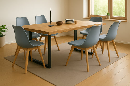 #160x85 #u-gestellschwarz #schalenstuhlgrau