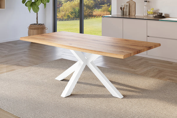 #holzwildeiche-optik #220x100 #spider-gestellweiß