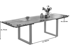 #nussbaumfarben #220(320)x100 #u-gestellsilber